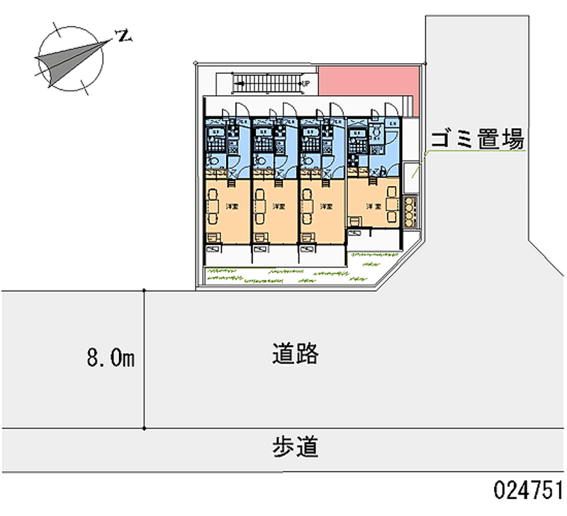 レオパレス長橋タウン 区画図