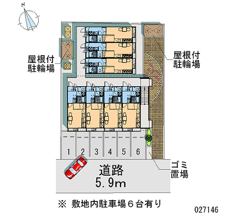 レオパレスサンフォレストⅡ 月極駐車場