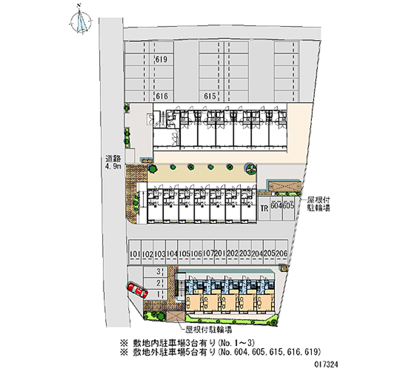 17324 Monthly parking lot