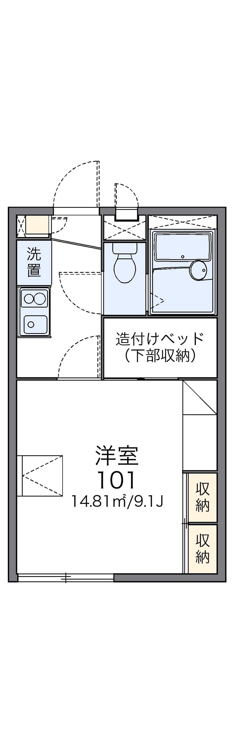 レオパレスＯｒｃｈａｒｄ．Ｎ 間取図