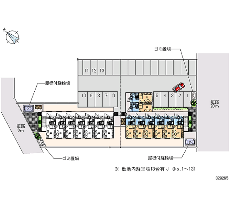 レオパレスラフェスタＡ 月極駐車場