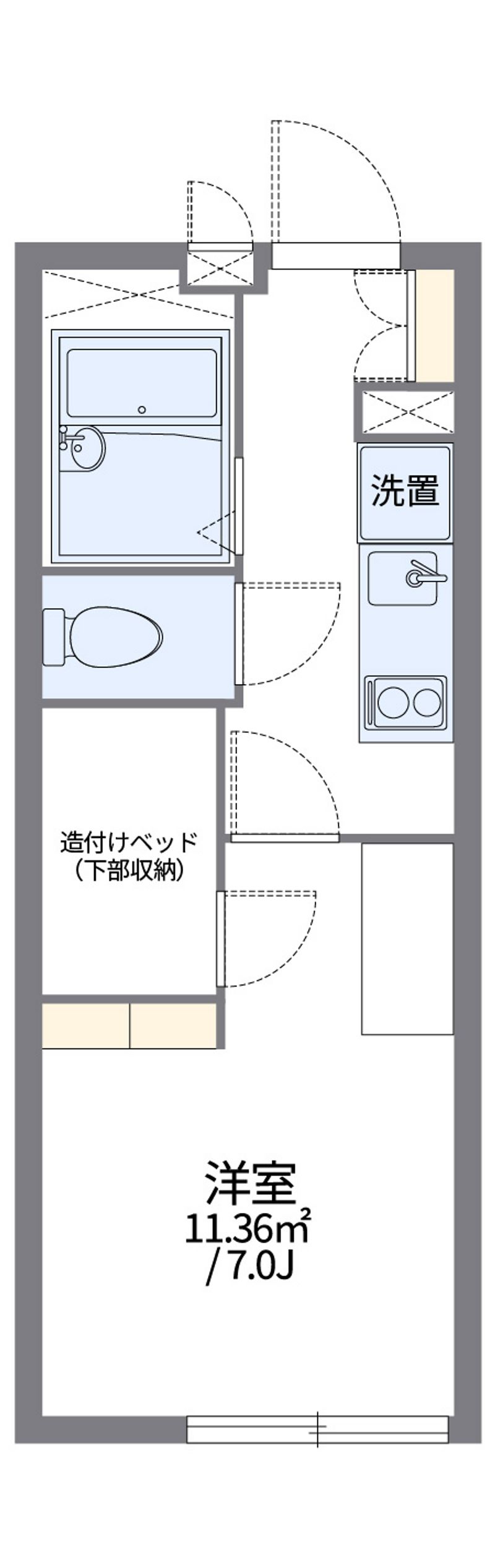 レオパレスシルバ　コート 間取図