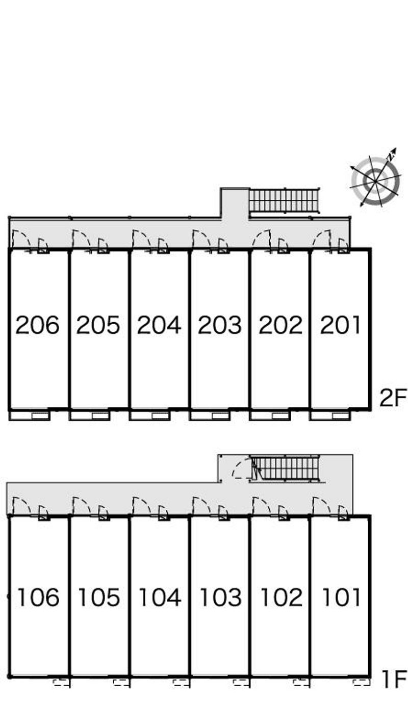 レオパレスアクアブルー青谷 間取り配置図