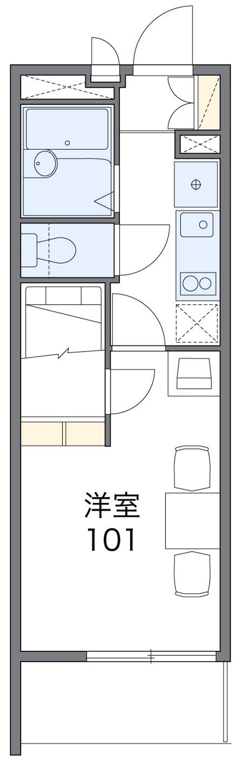 レオパレスＦＵＪＩＴＳＵＫＡ 間取図
