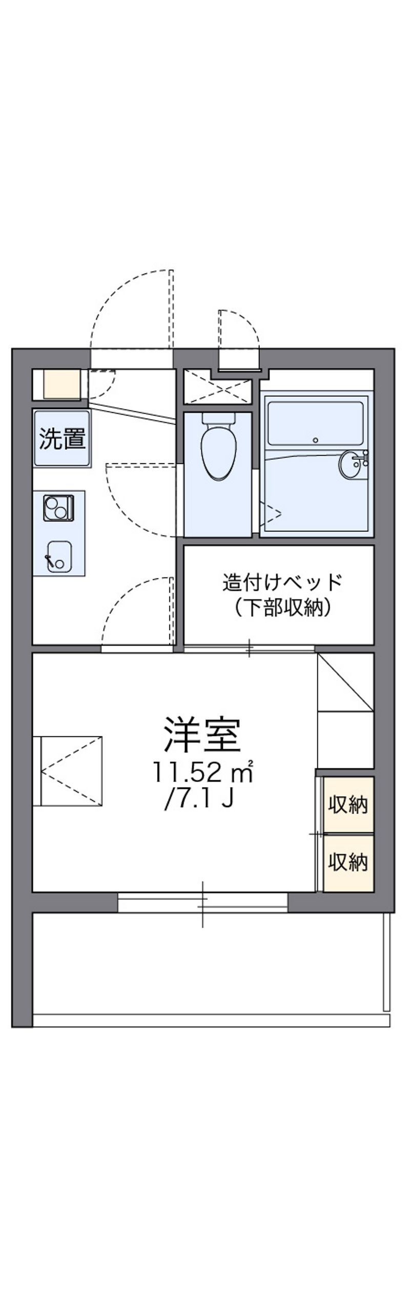 レオパレスクワトロ 間取図
