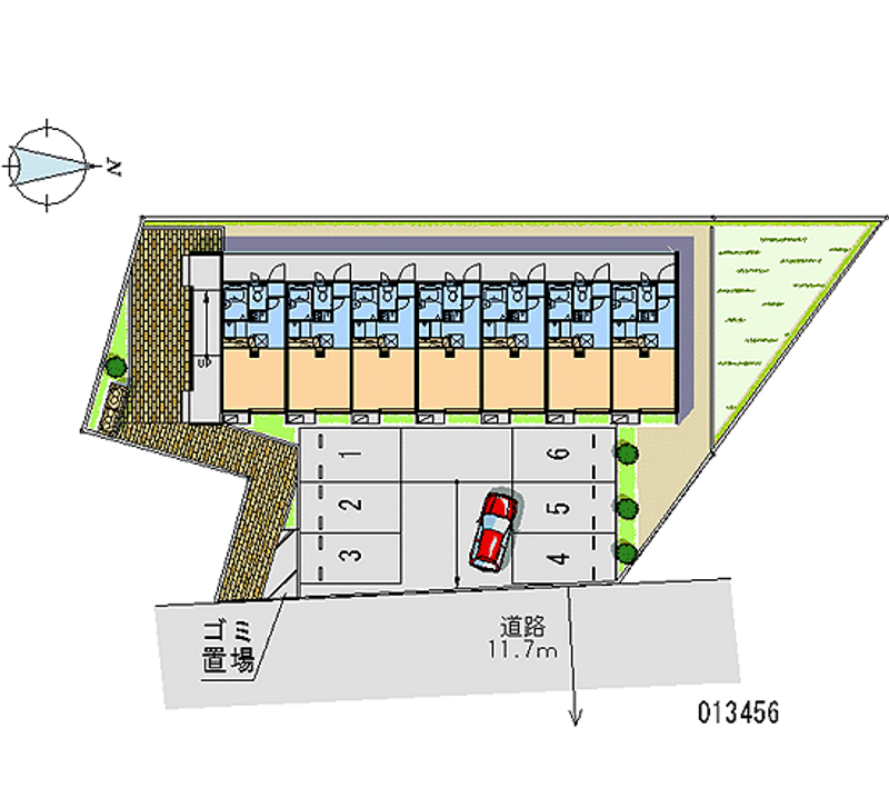 レオパレス囃子水台 区画図