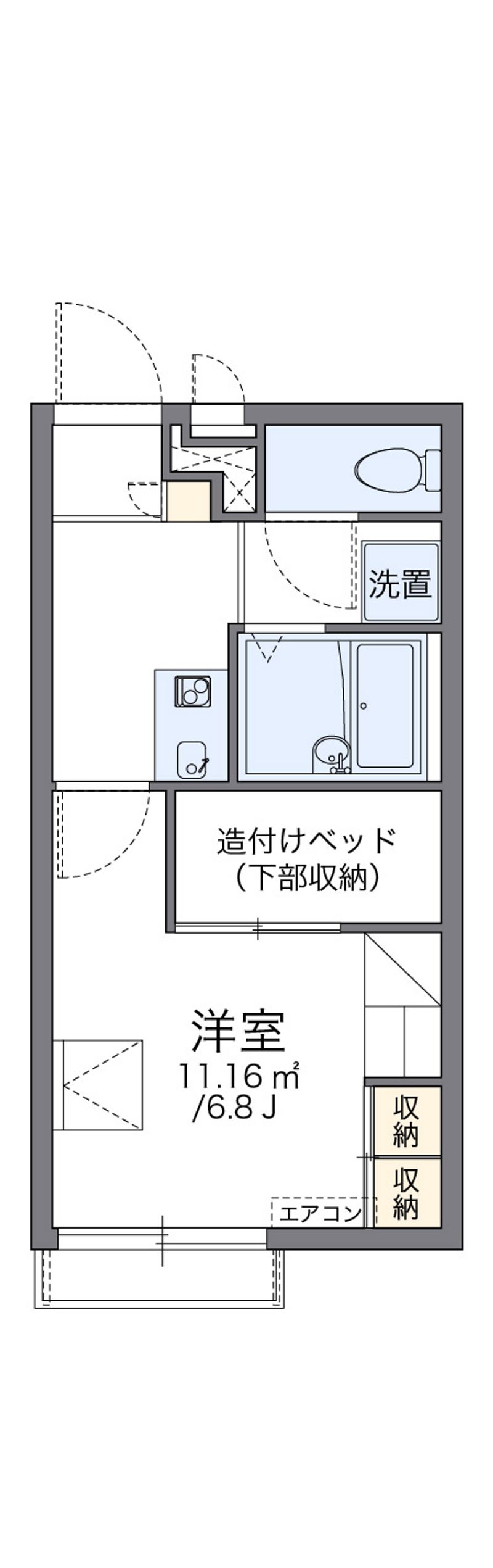 レオパレスミレット５７ 間取図