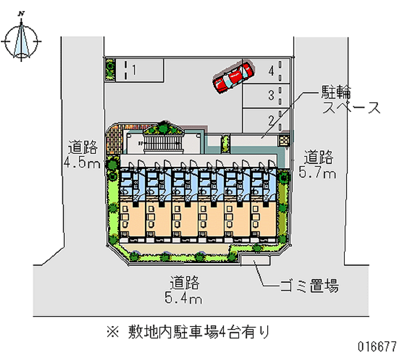 レオパレス山の手 月極駐車場