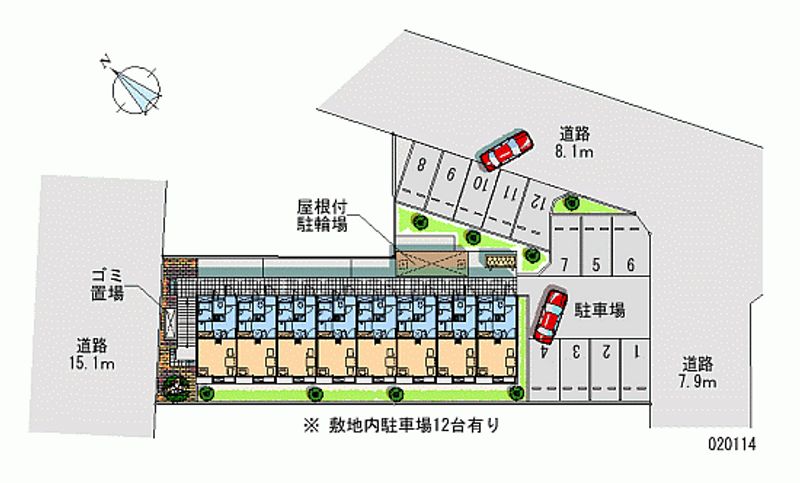 レオパレスアンビロン伏見 月極駐車場