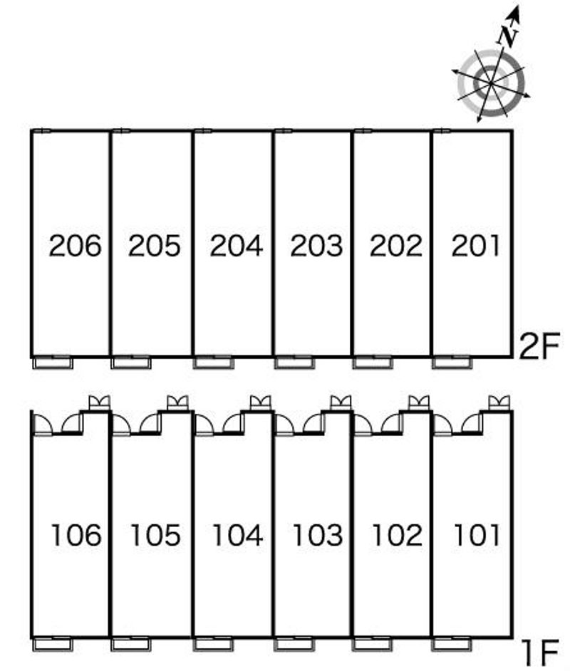 レオパレスたくまひがしⅡ 間取配置図