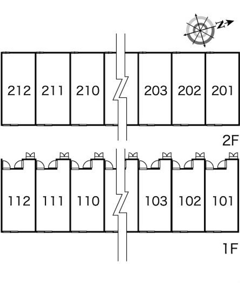 レオパレス賀庄３ 間取配置図