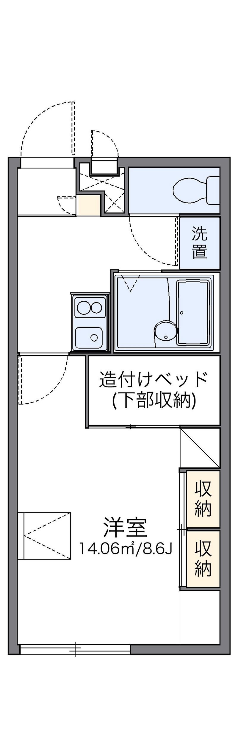 レオパレスウェル 間取図
