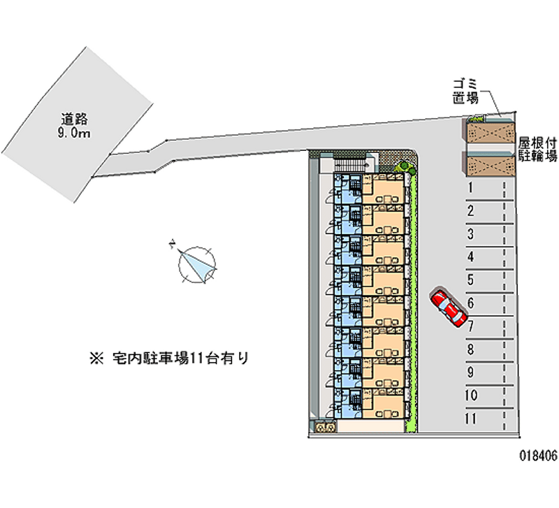 レオパレス川添 月極駐車場