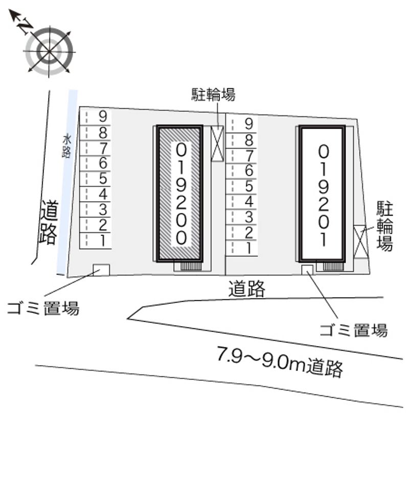 レオパレスグランパルティータⅠ 配置図