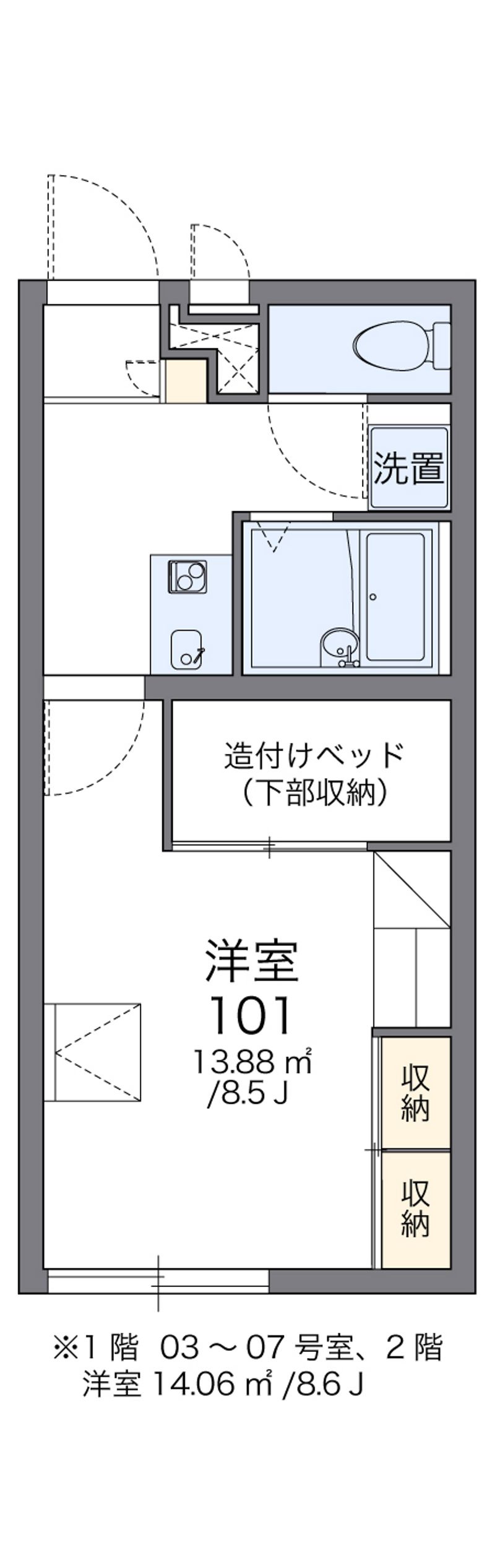 レオパレスクオーレ 間取図