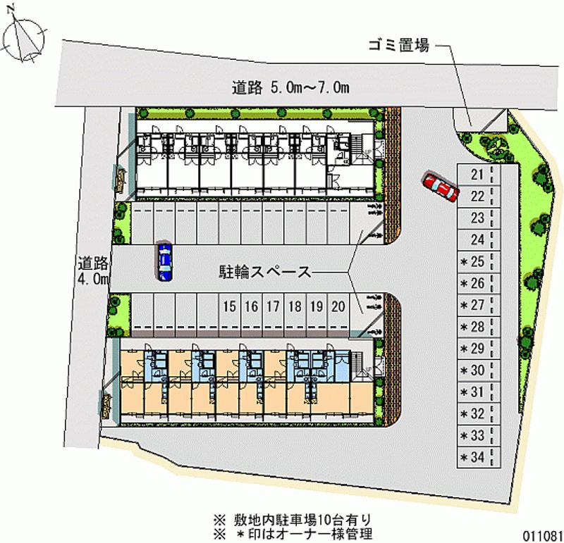 レオパレスファーストステージＦ 月極駐車場