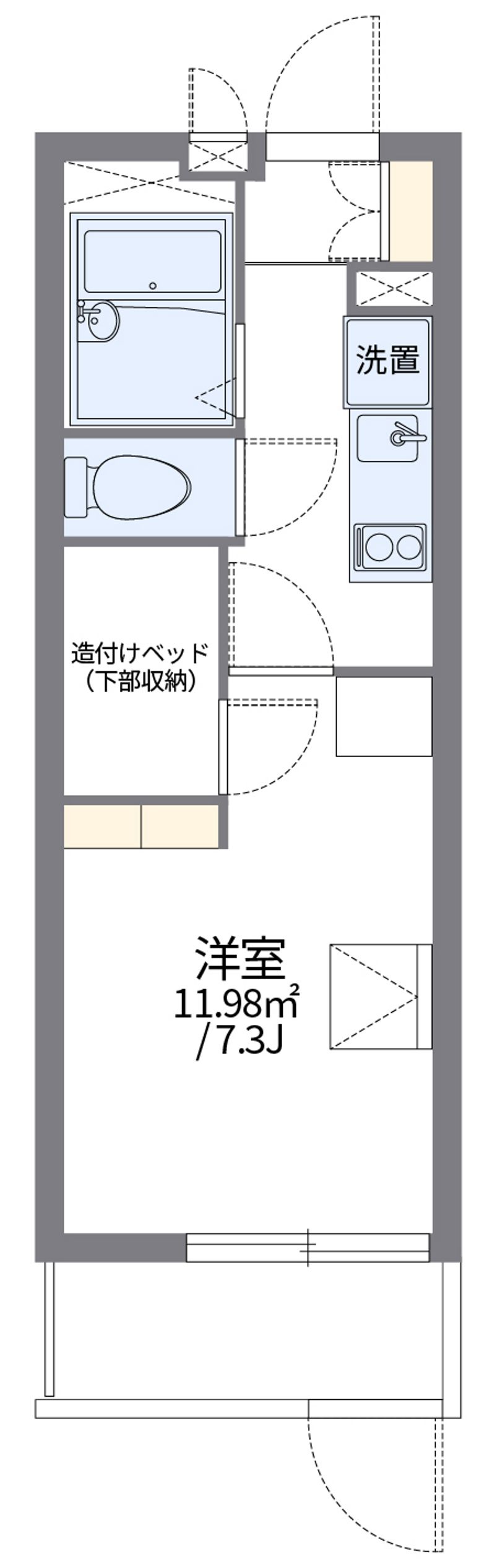 レオパレスヴィルヌーブ 間取図