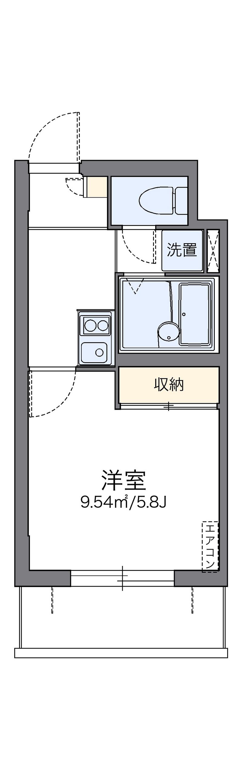 レオパレスアザレア 間取図