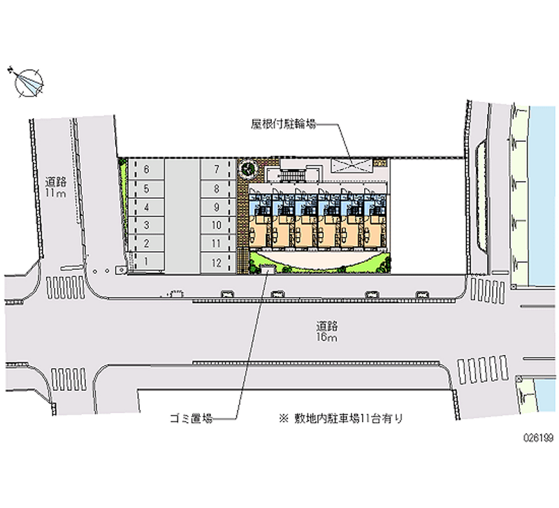 レオパレスＴａＫｅＯⅡ　　 月極駐車場