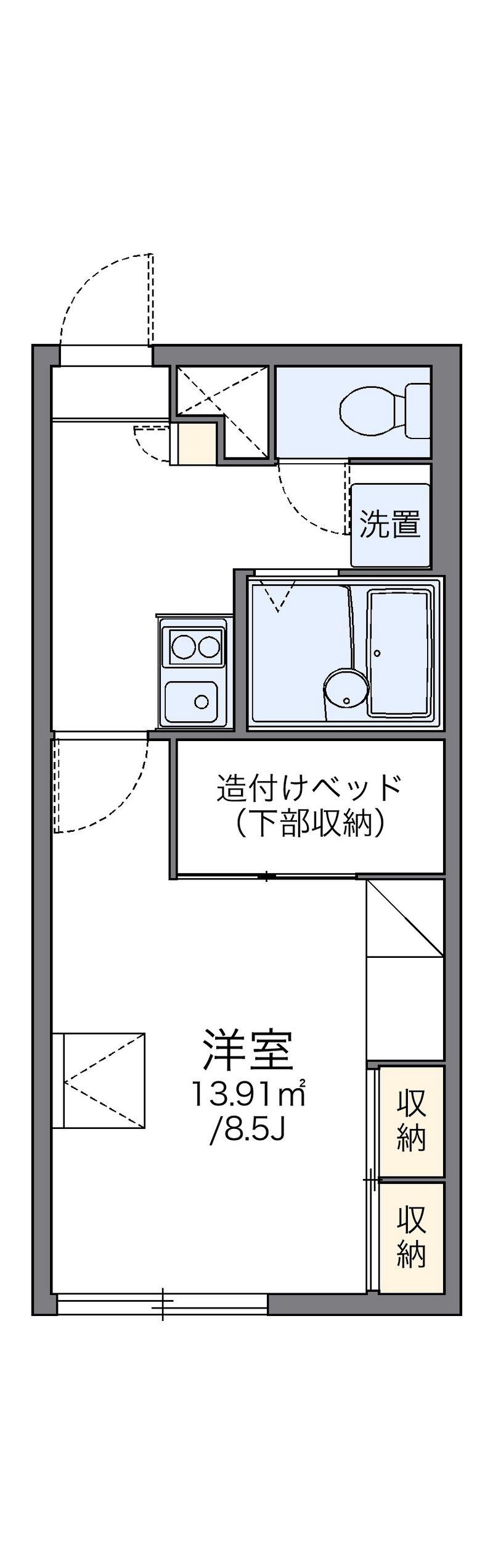 レオパレスプレミール 間取図