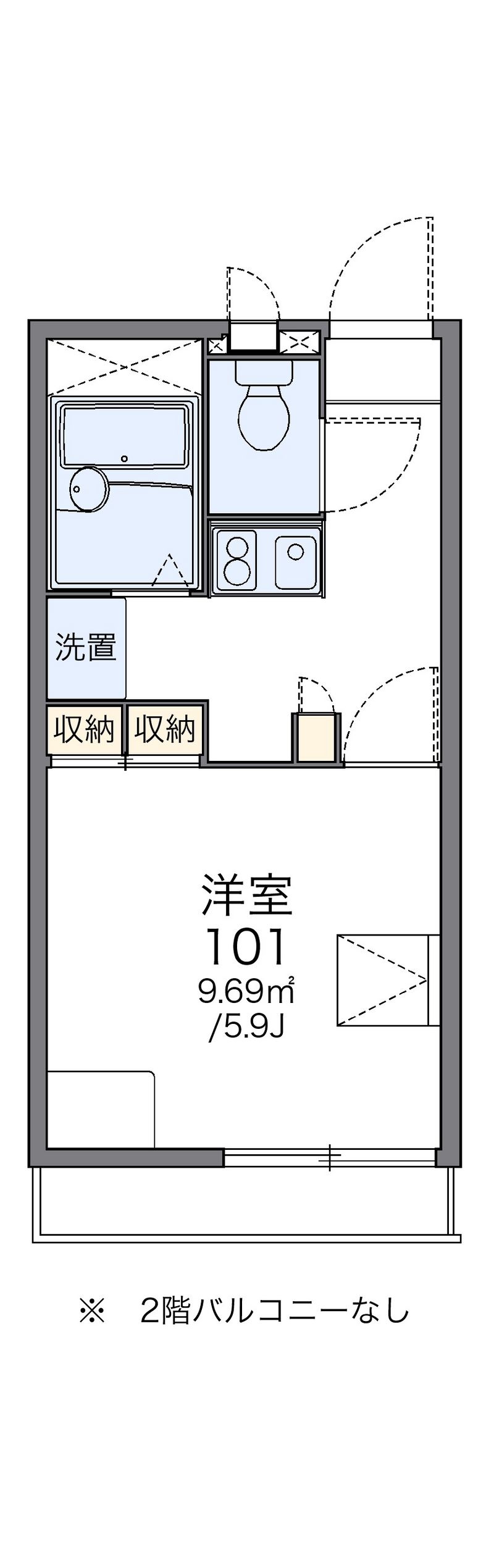 レオパレスＨＩＫＡＲＩ 間取図
