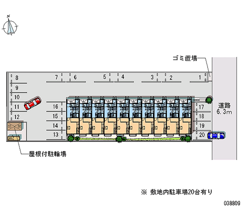 レオパレスパリエス 月極駐車場