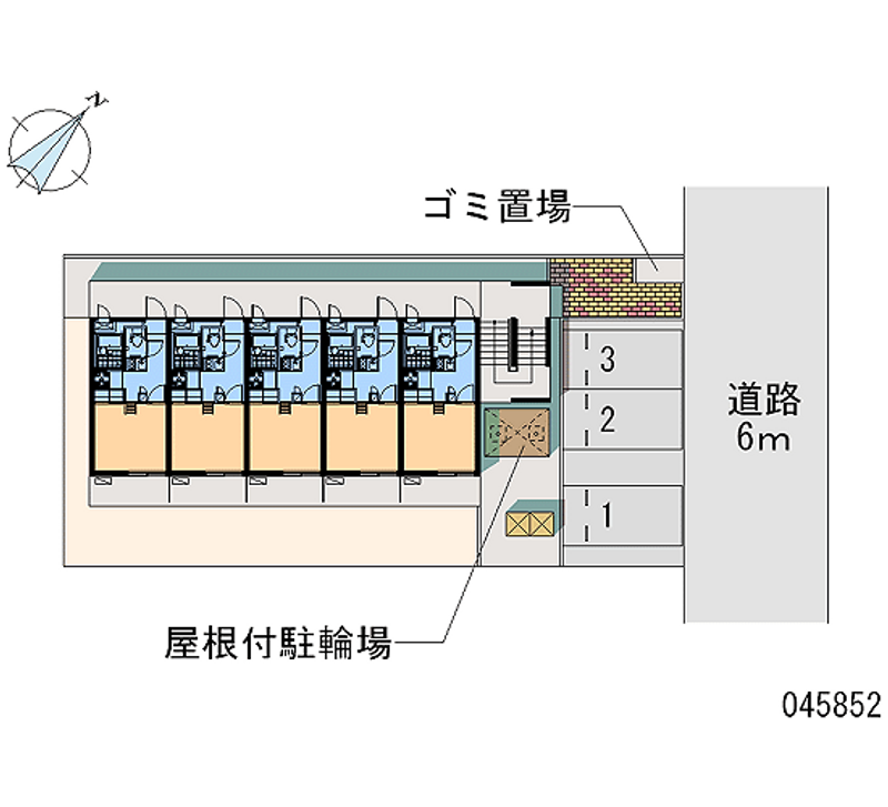 レオパレスファミリア５ 区画図