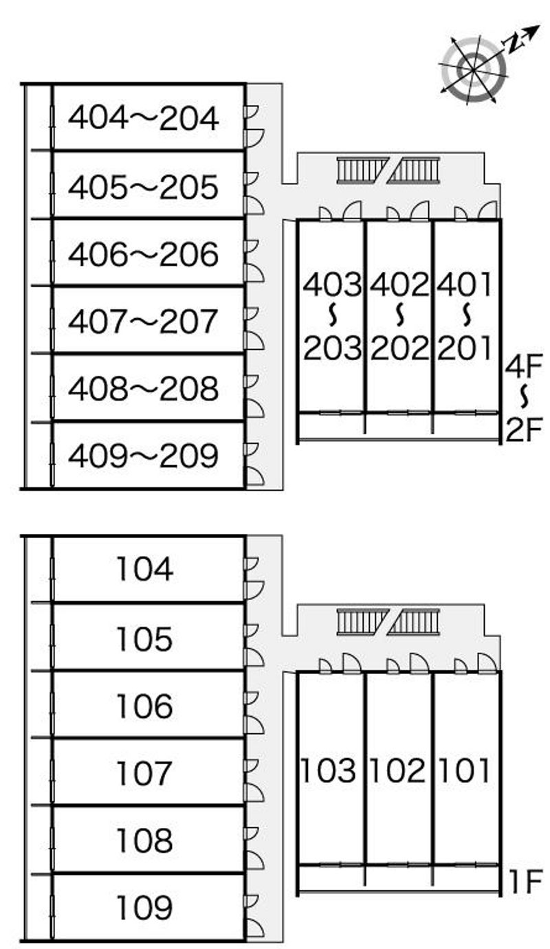 レオパレス栄 間取配置図