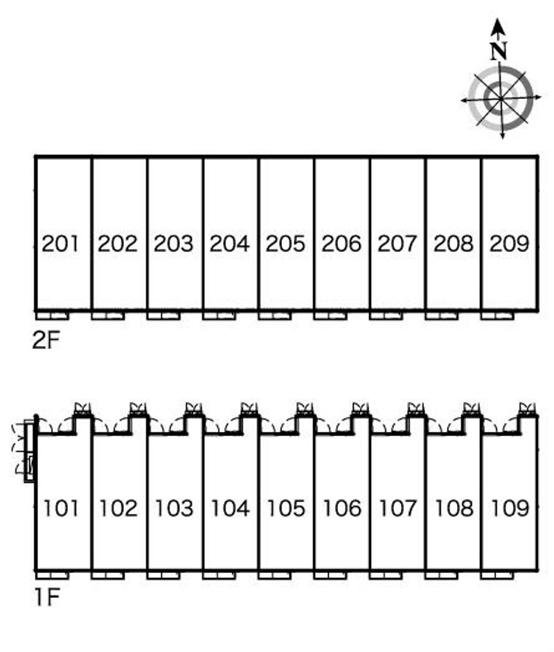 レオパレスエランの森 間取配置図