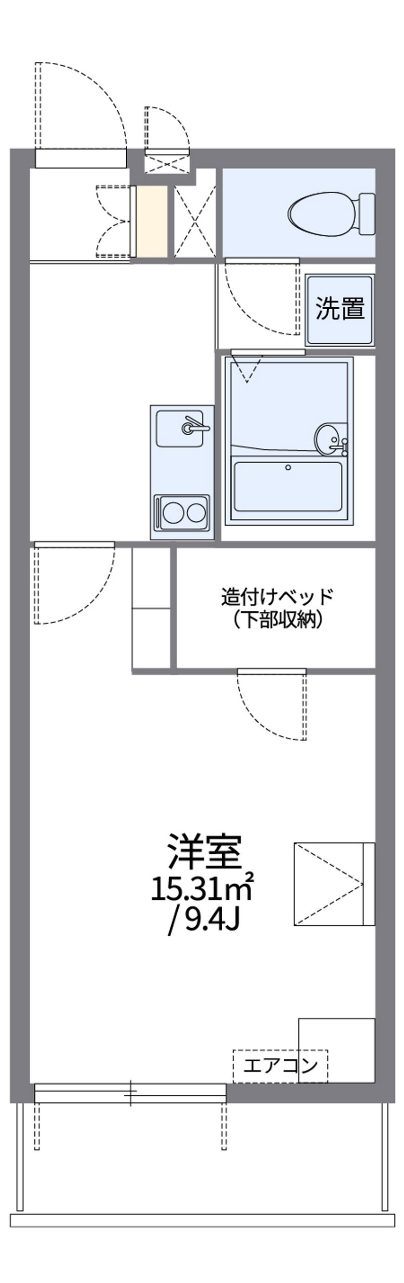 レオパレスアゼリアパーク 間取図