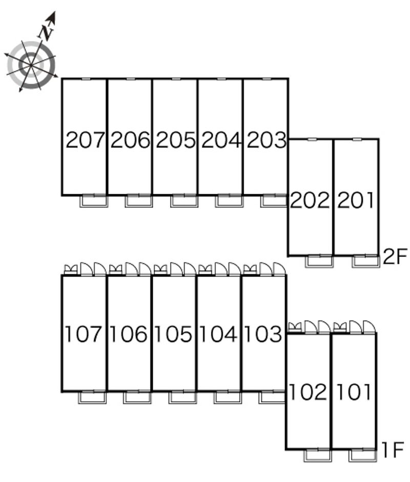 レオパレスみるく 間取配置図