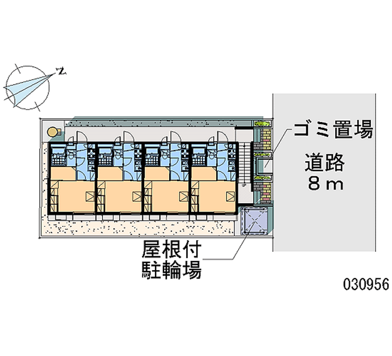 レオパレスＨＡＫＵ 区画図