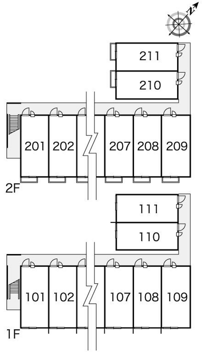 レオパレスジュネス　桂 間取り配置図