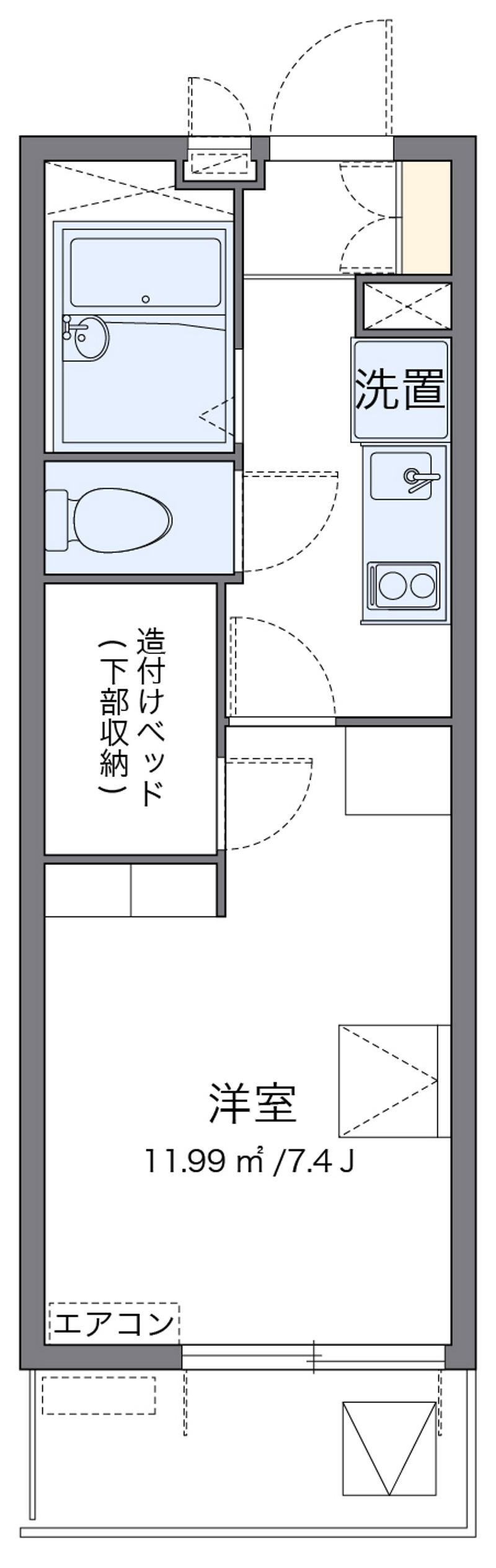 レオパレスガーデンハウス　Ｗ 間取図