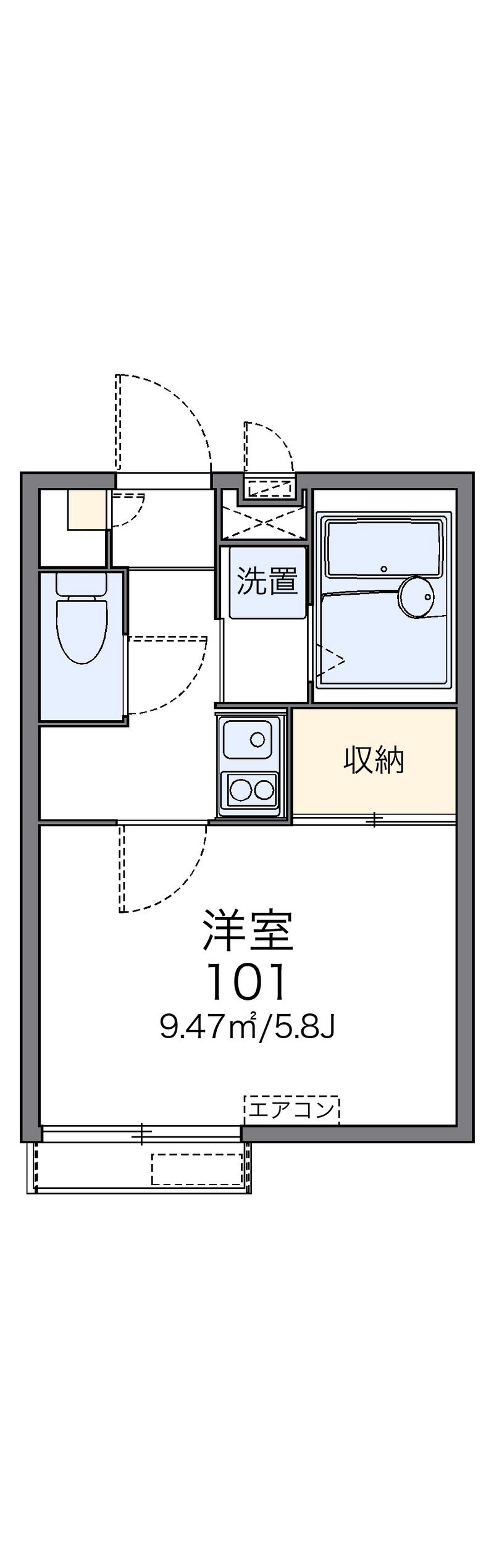 レオパレスベルサリーゼ 間取図