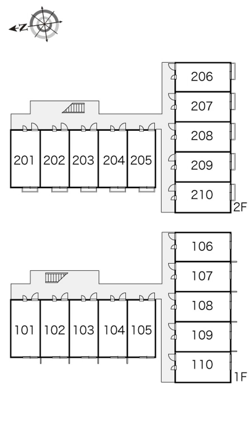 レオパレスＴＳＵＮＯＭＥ 間取配置図