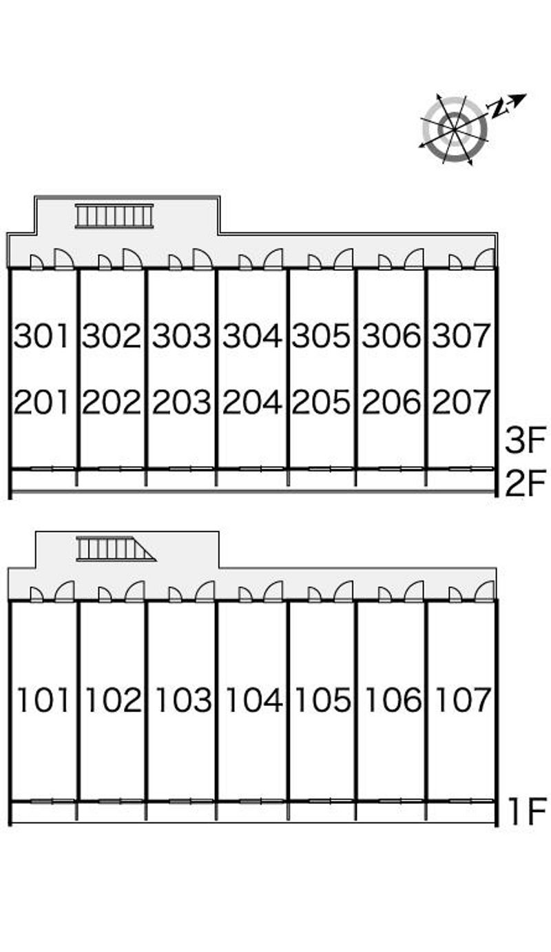 レオパレスアークテラス 間取配置図