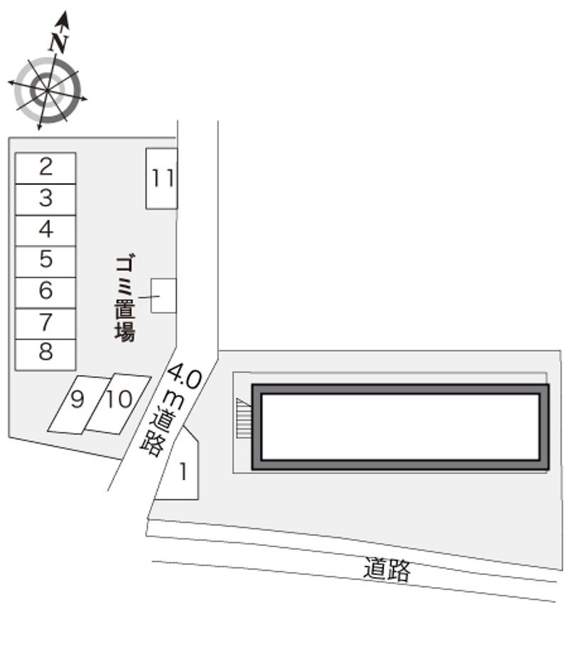 レオパレスルミエールⅡ 配置図