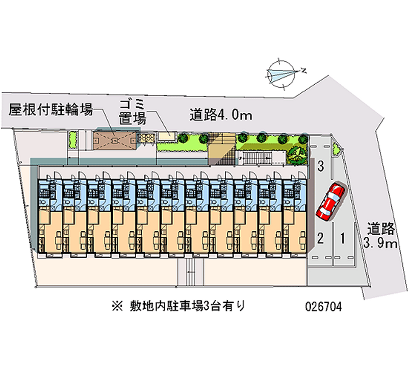 レオパレス緑町 月極駐車場