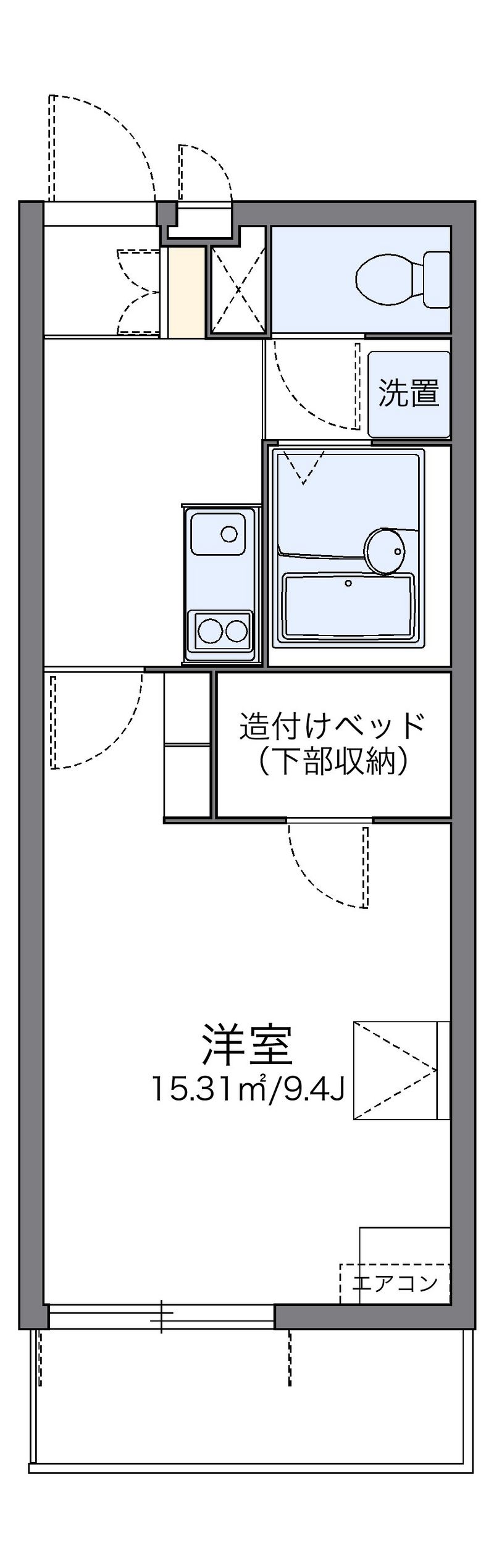 レオパレスラバーズスクレートⅡ 間取図