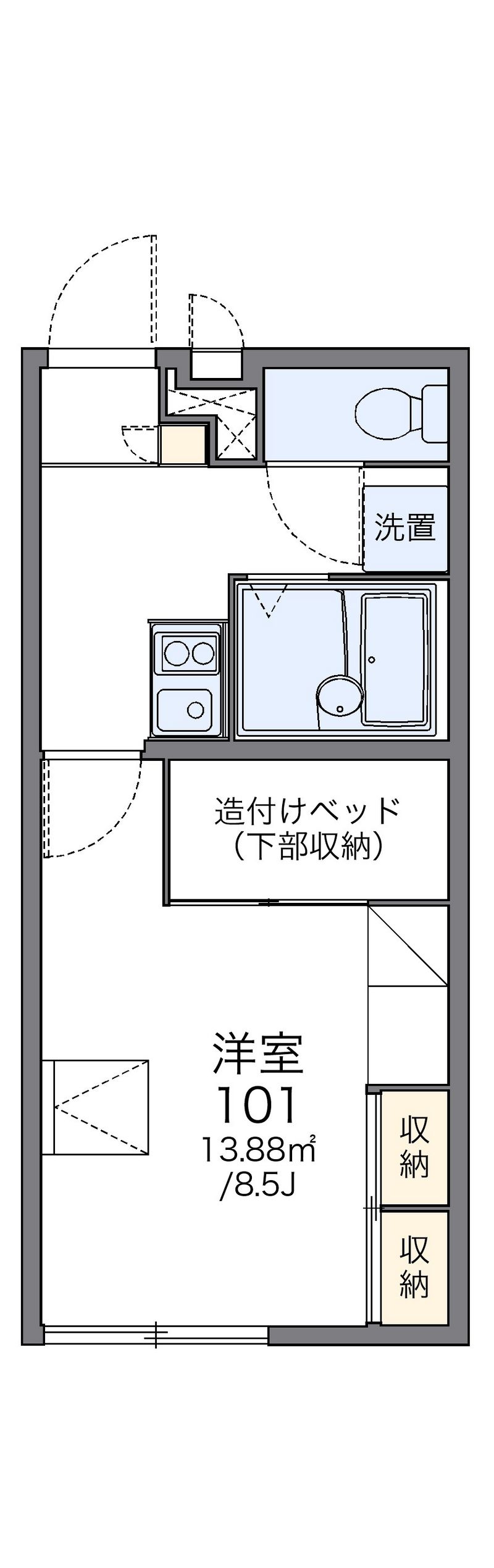 レオパレスソクラテス 間取図