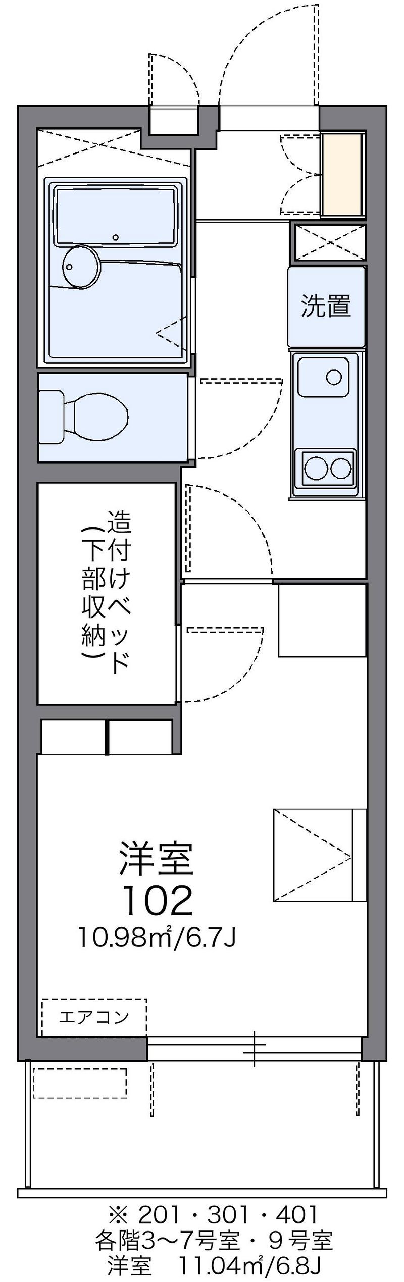 レオパレスグランエスポワールⅡ 間取図
