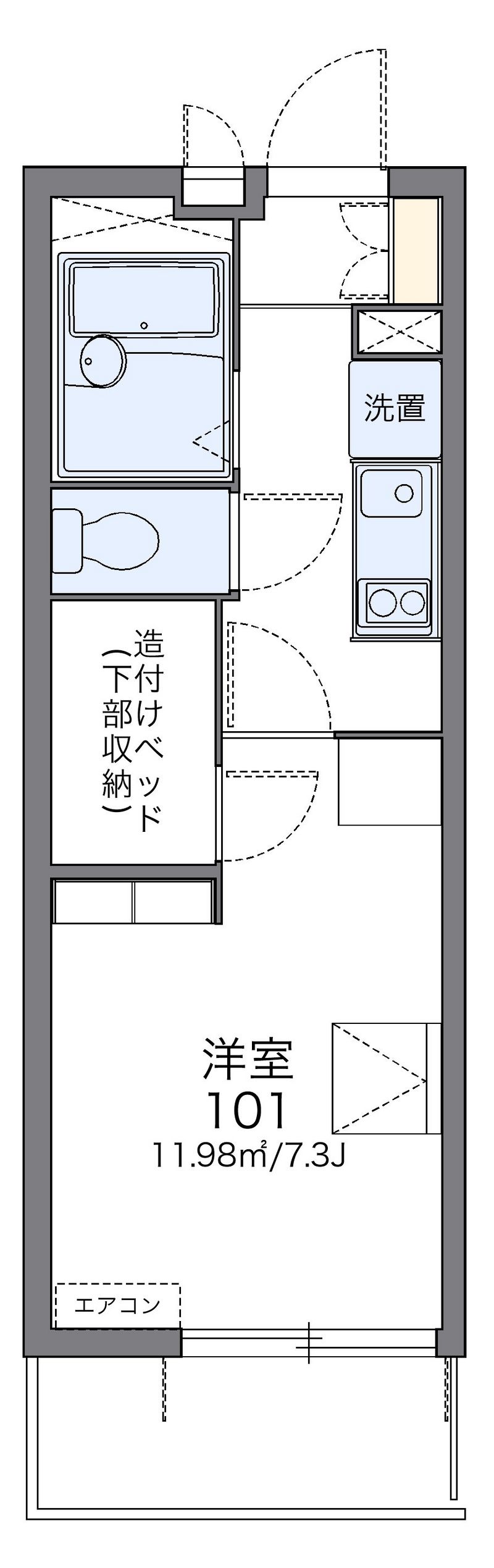 レオパレスアイリスＮ 間取図
