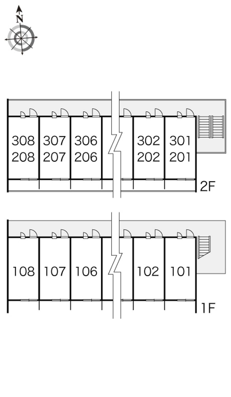 レオパレスポワールみゆきⅡ 間取配置図
