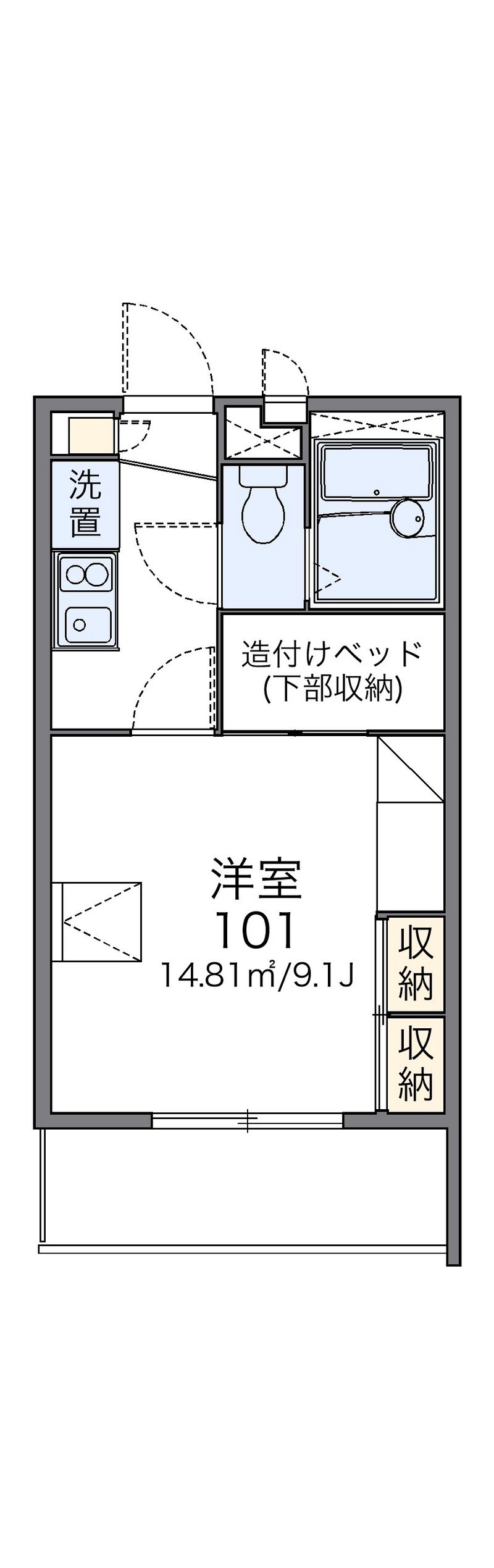 レオパレスアルファ 間取図