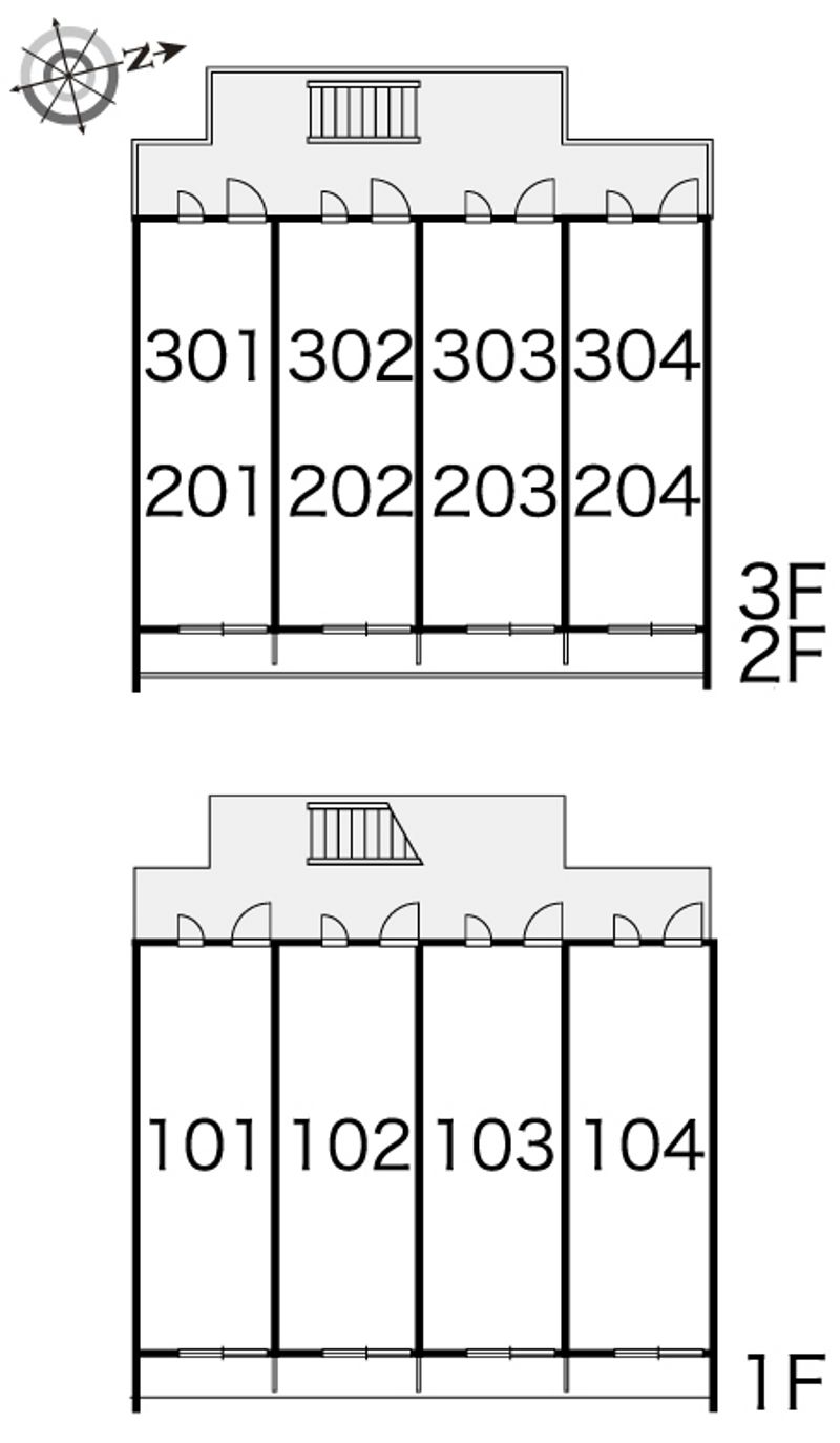 レオパレスひめこぶし 間取り配置図