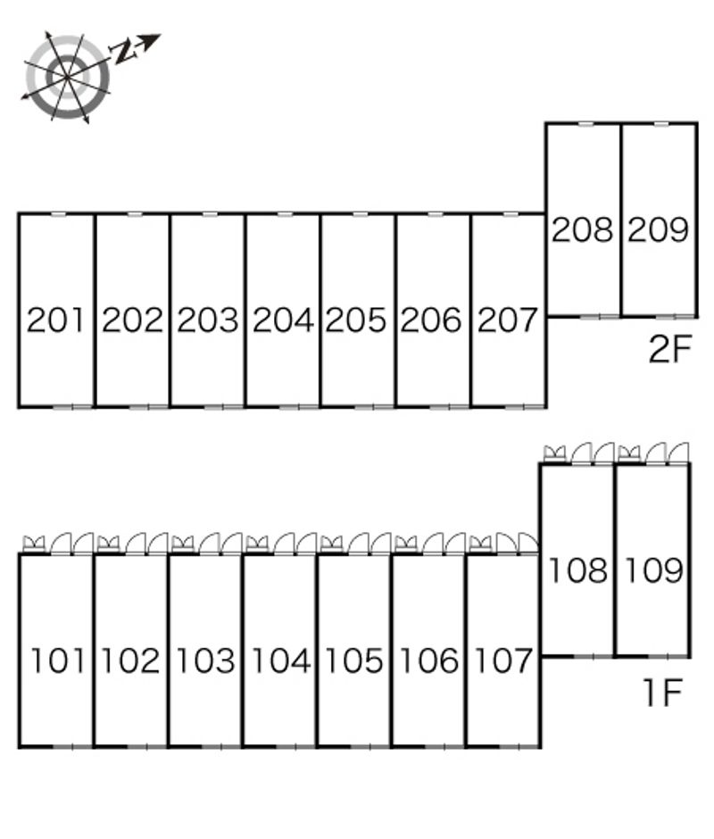 レオパレスオールワン 間取配置図
