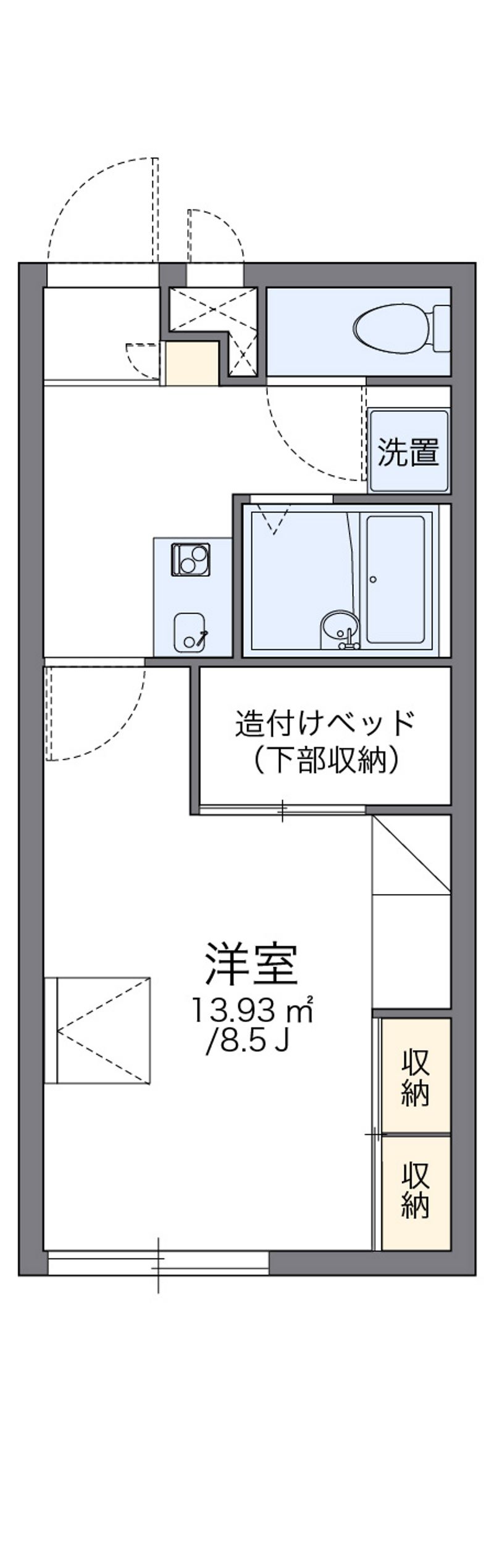 レオパレス柳堀町 間取図