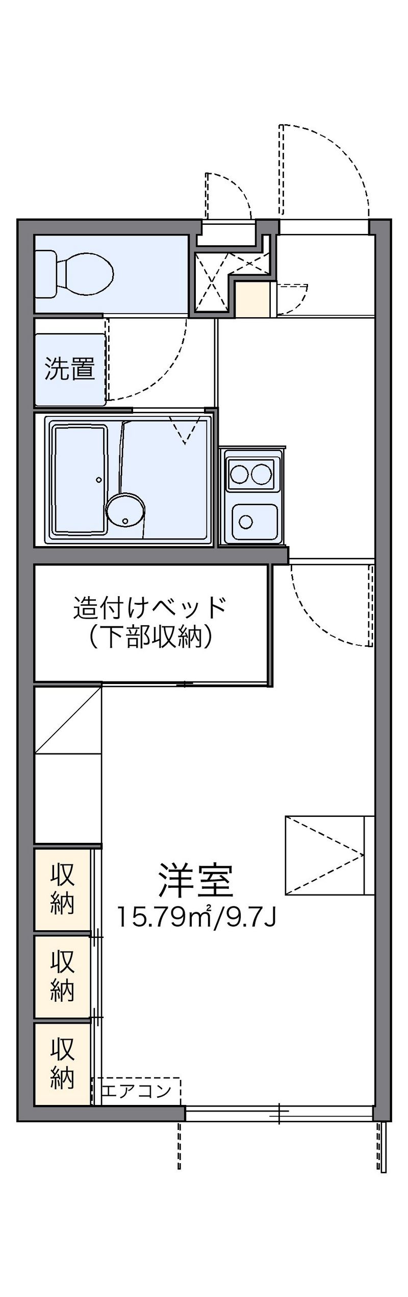 レオパレスグランプラージュ 間取図