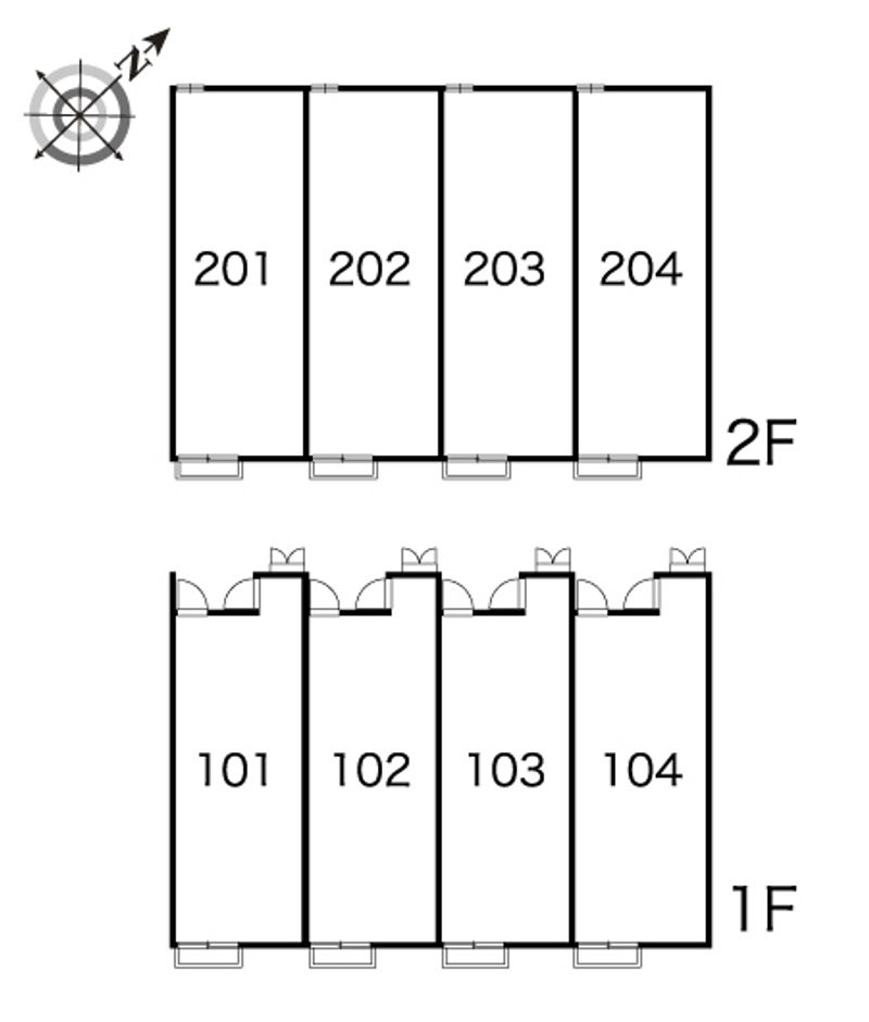 レオパレスＦＵＫＩＡＧＥⅡ 間取配置図